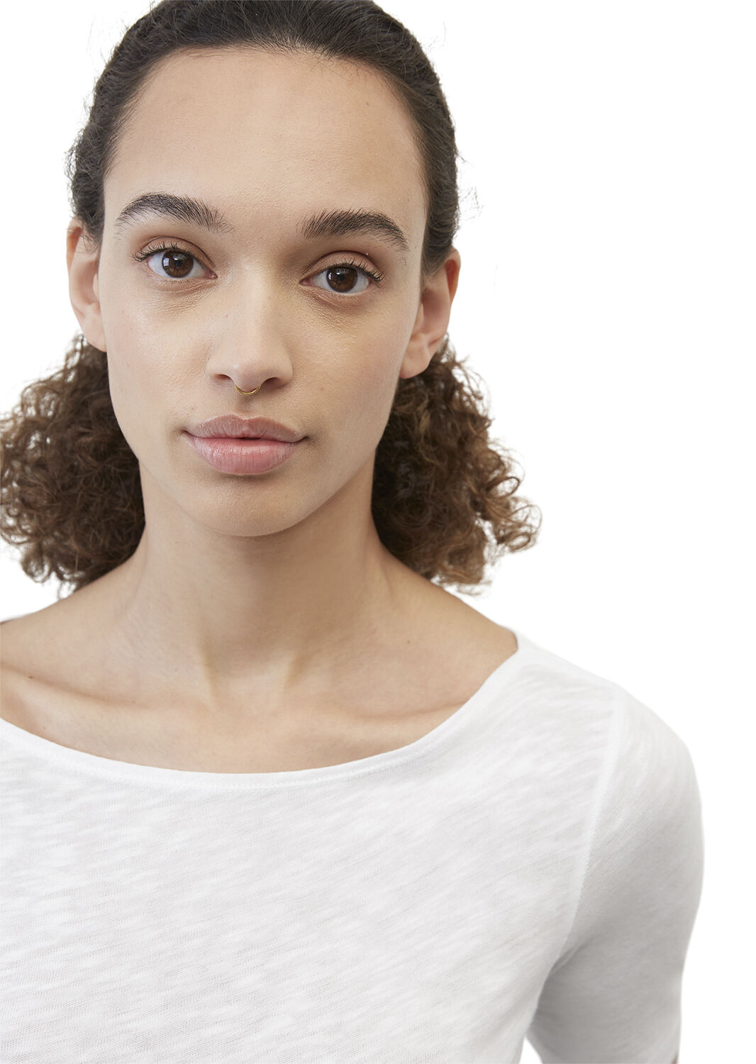 T-shirt, short sleeve, boat neck