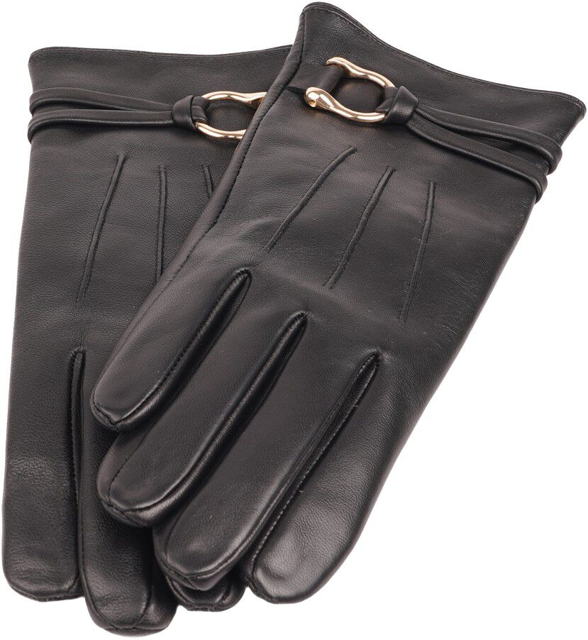 GUGNO - FEMININE LEATHER GLOVES WITH D-RING DETAIL
