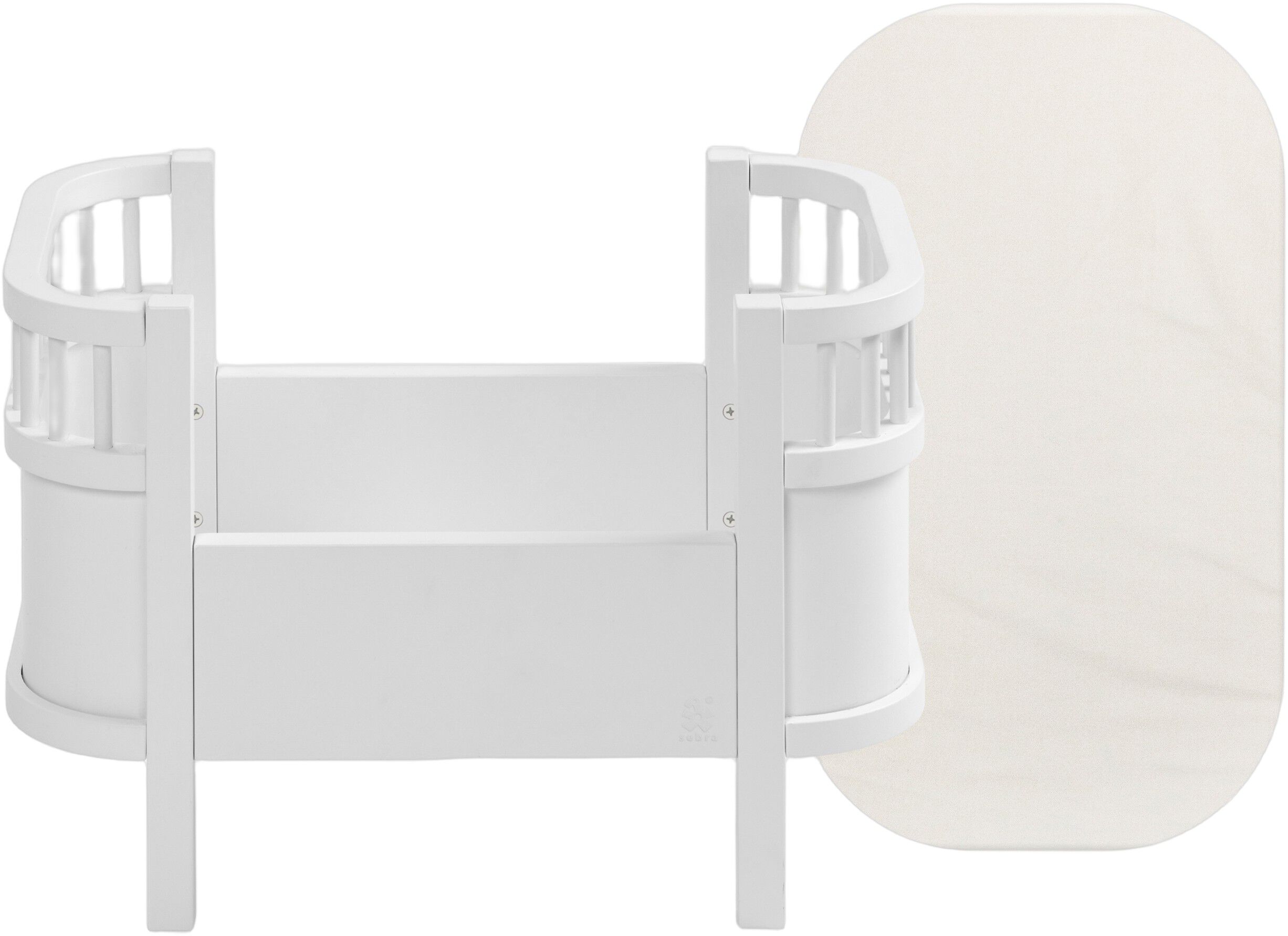 Sebra Dukkesengen + madras, white