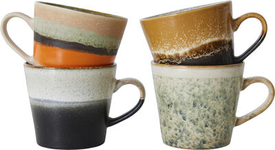 70s ceramics cappuccino mius, verve set of 4