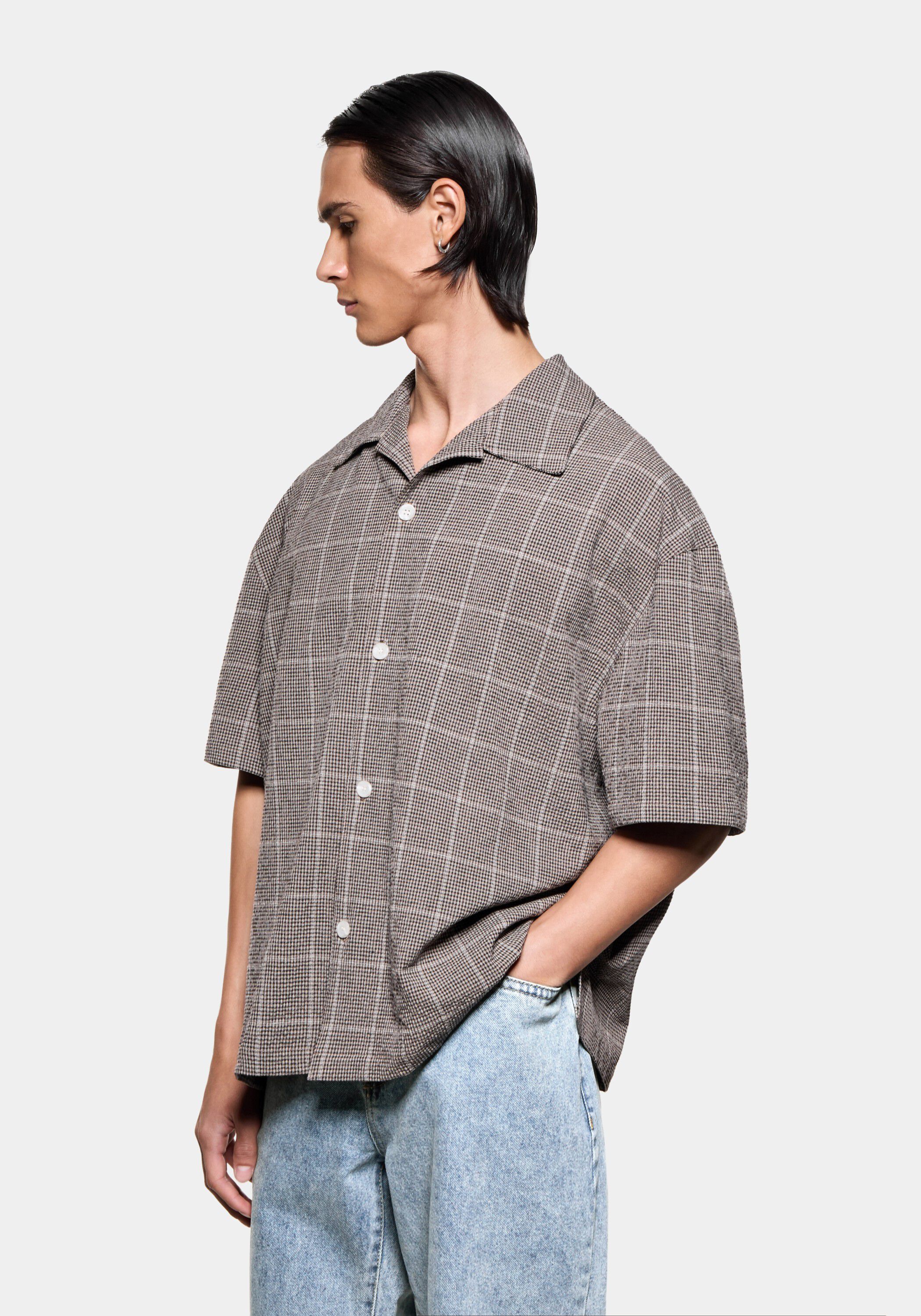 SEERSUCKER CHECK VACATION SHIRT