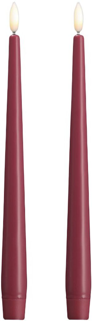 Moods & More - LED taper candle, Silk, Slim, Vintage rose, 2