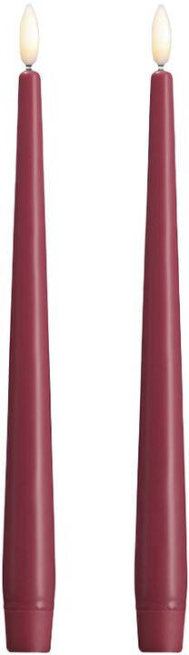 Moods & More - LED taper candle, Silk, Slim, Vintage rose, 2