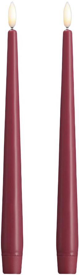 Moods & More - LED taper candle, Silk, Slim, Vintage rose, 2