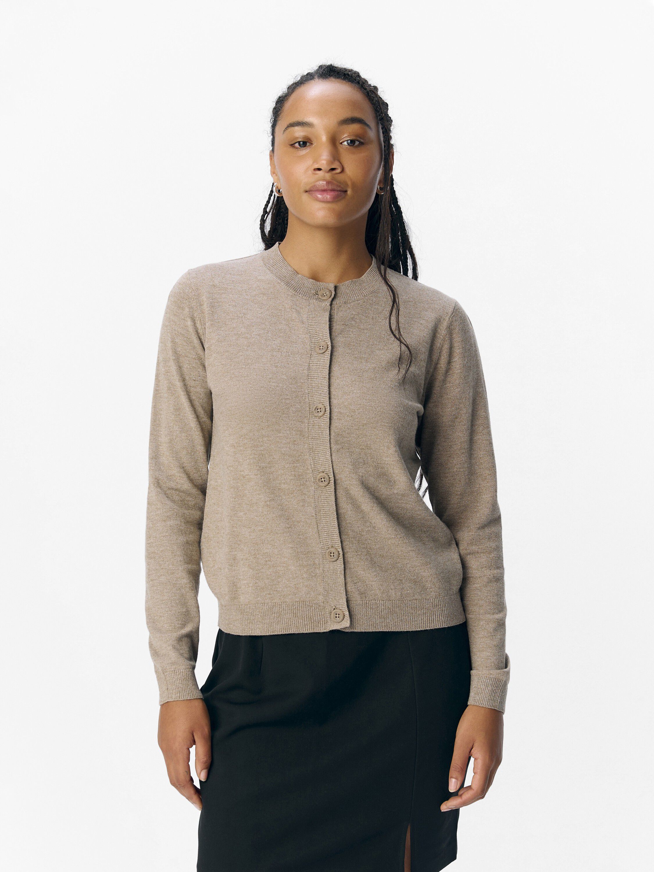 OBJTHESS L/S SHORT CARDIGAN NOOS