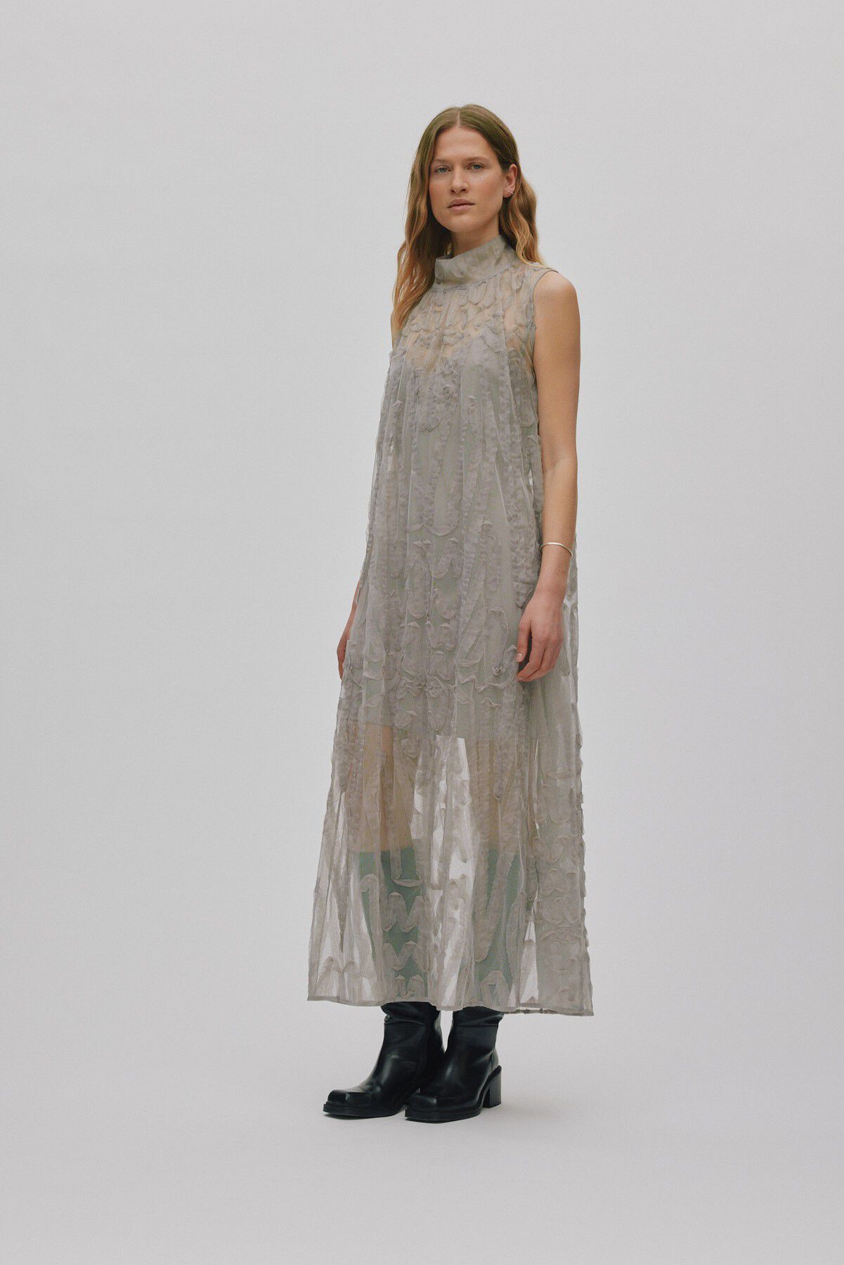 Splash netting long dress - Allison