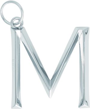 Iittala bogstav vedhæng M 5cm metal