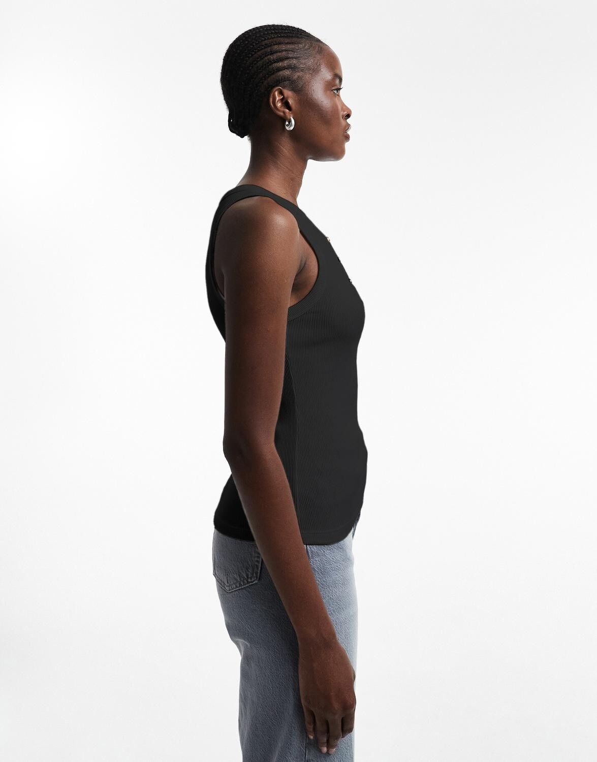 TSELLA SL STRIPE BUTTON RIB VEST JR