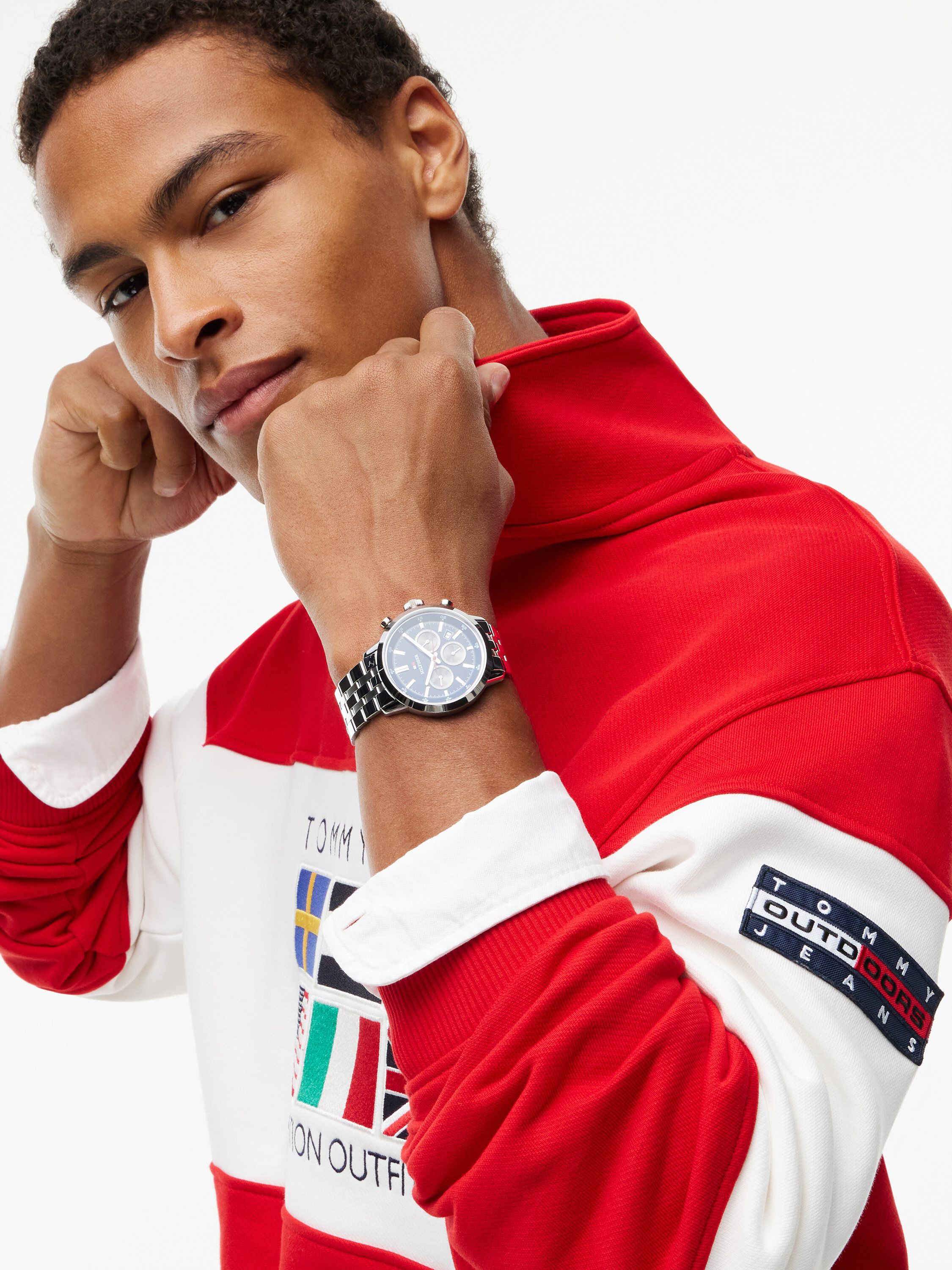 Fleece Mock Neck Quarter-Zip Sweatshirt