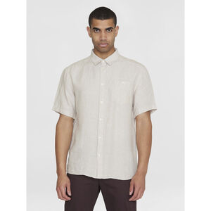 Regular linen short sleeve shirt - GOTS/Vegan