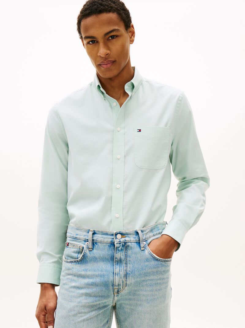 Regular Fit Button-Down Lightweight Oxford Shirt