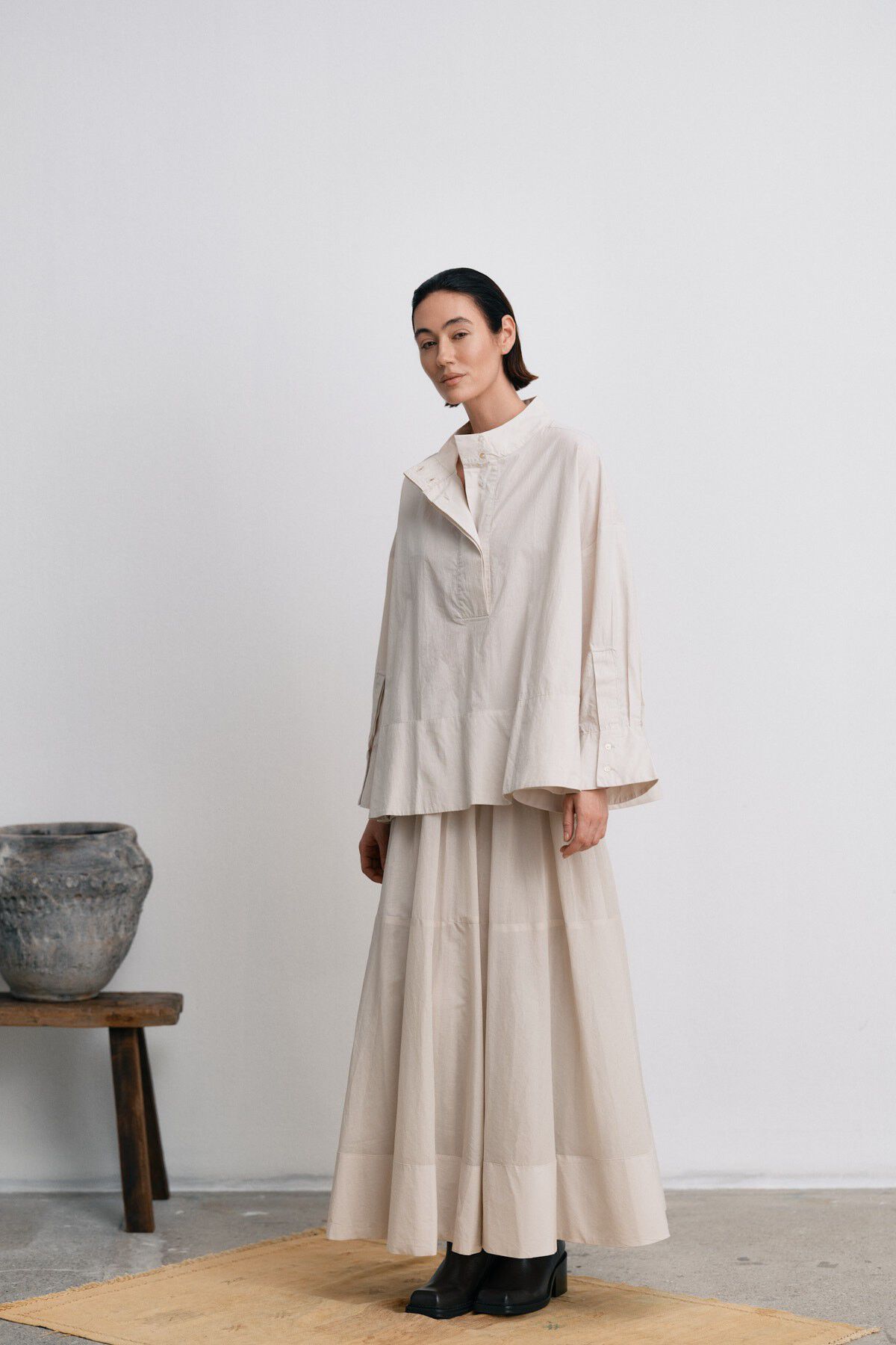 Poplin full layered skirt - Dema