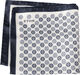 White Geometric Silk Pocket Square