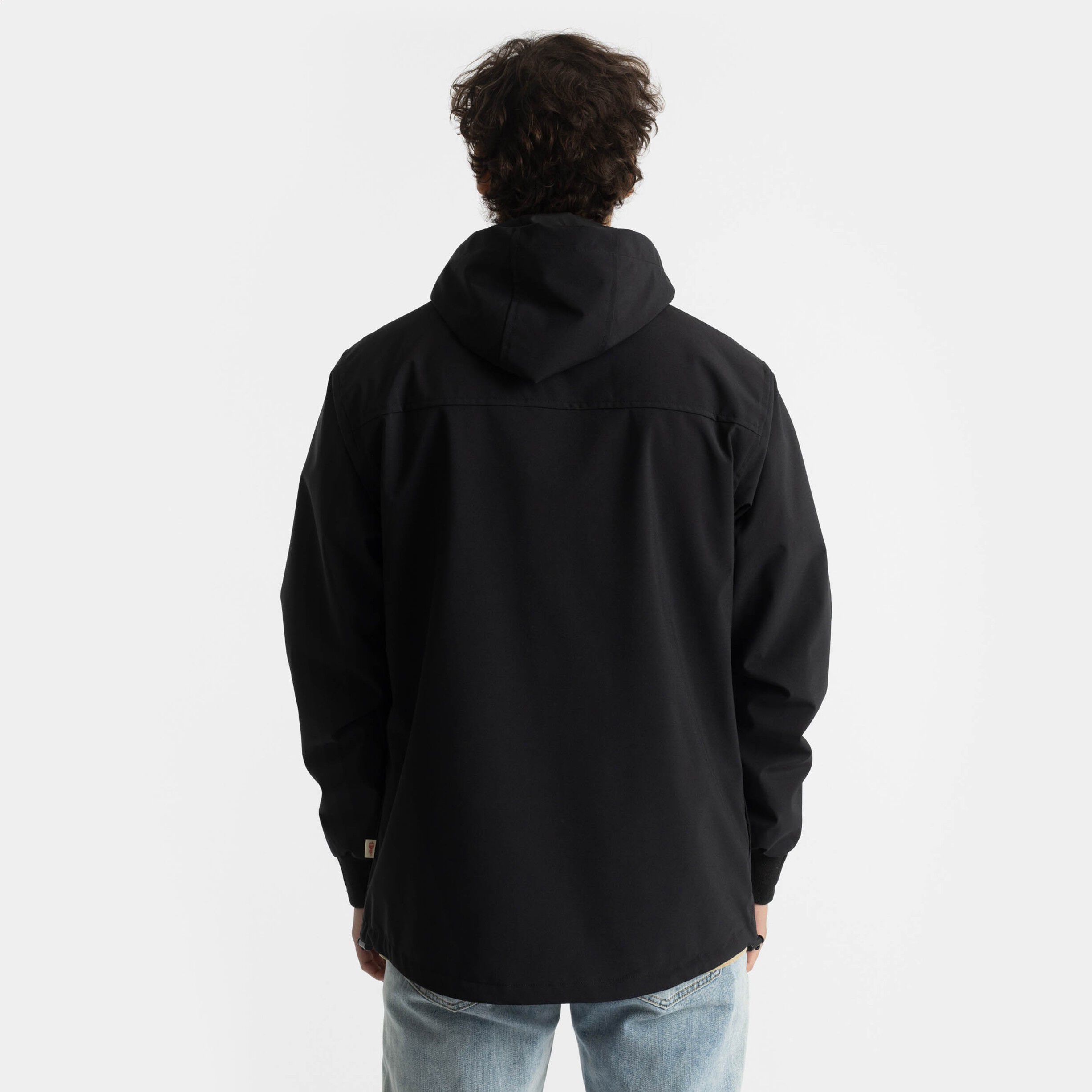 Polyester parka jacket with chest pockets