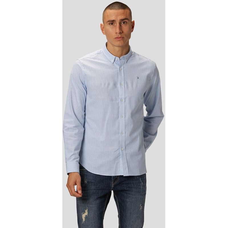 Oxford Stretch Stripe L/S
