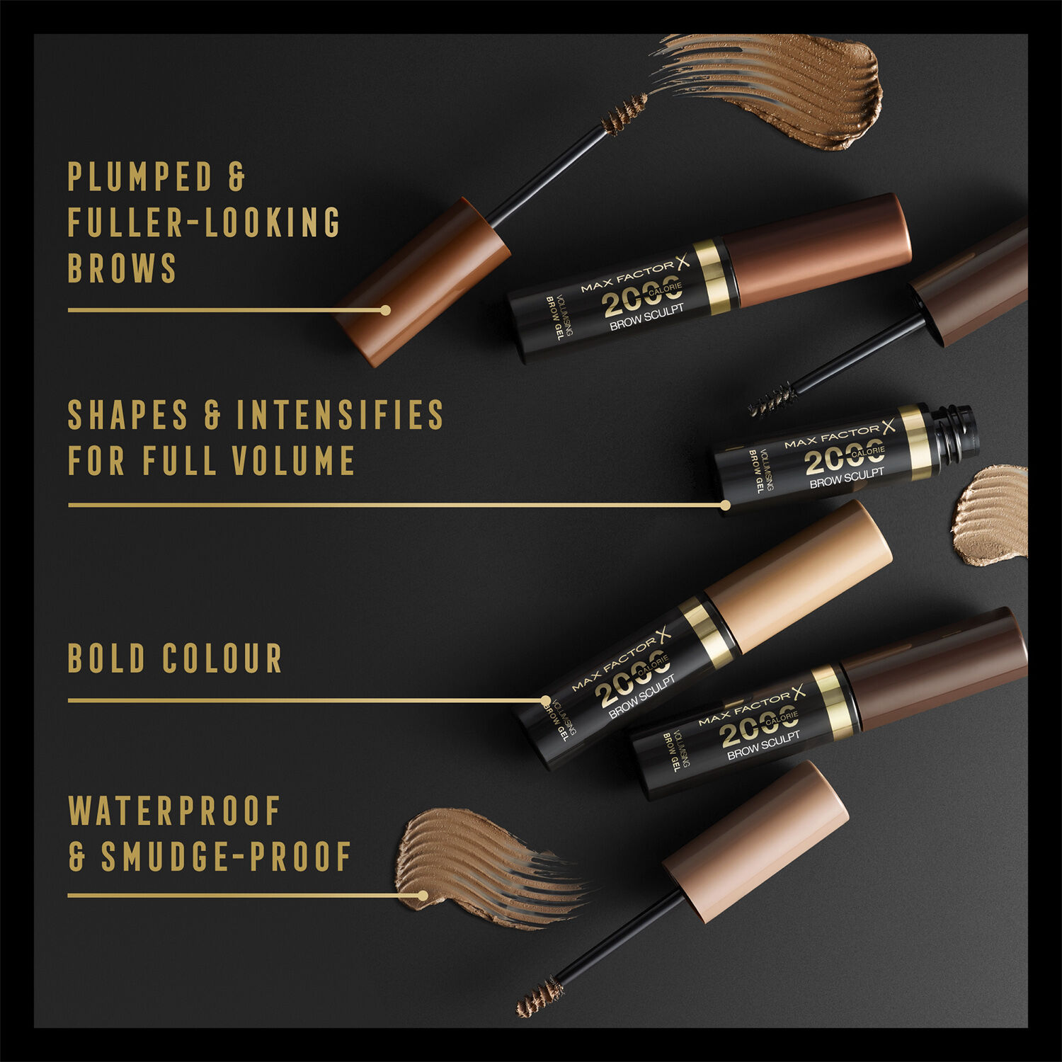 MAX FACTOR 2000 Calorie Volumizing Brow Gel Brown