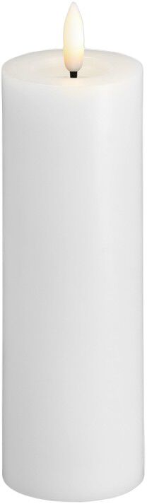 Moods & More - LED Pillar Candles, Silk, Melted, Classic whi