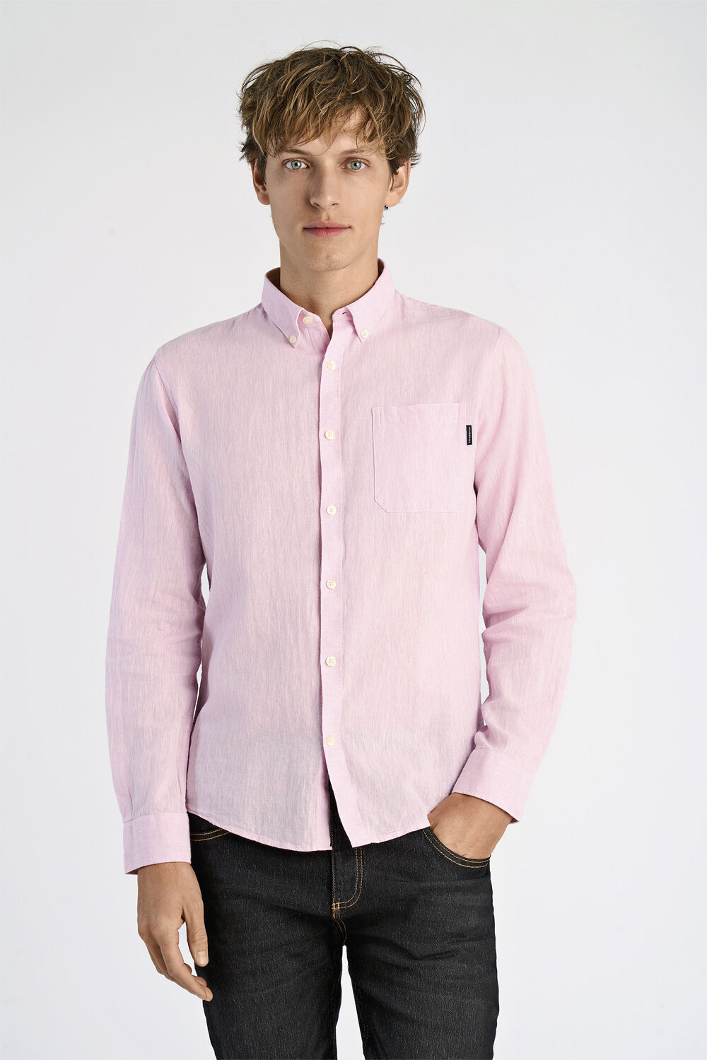 Cotton/linen shirt L/S