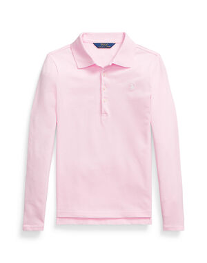 STRETCH MESH-LS POLO SHRT-TP-KNT KIDS