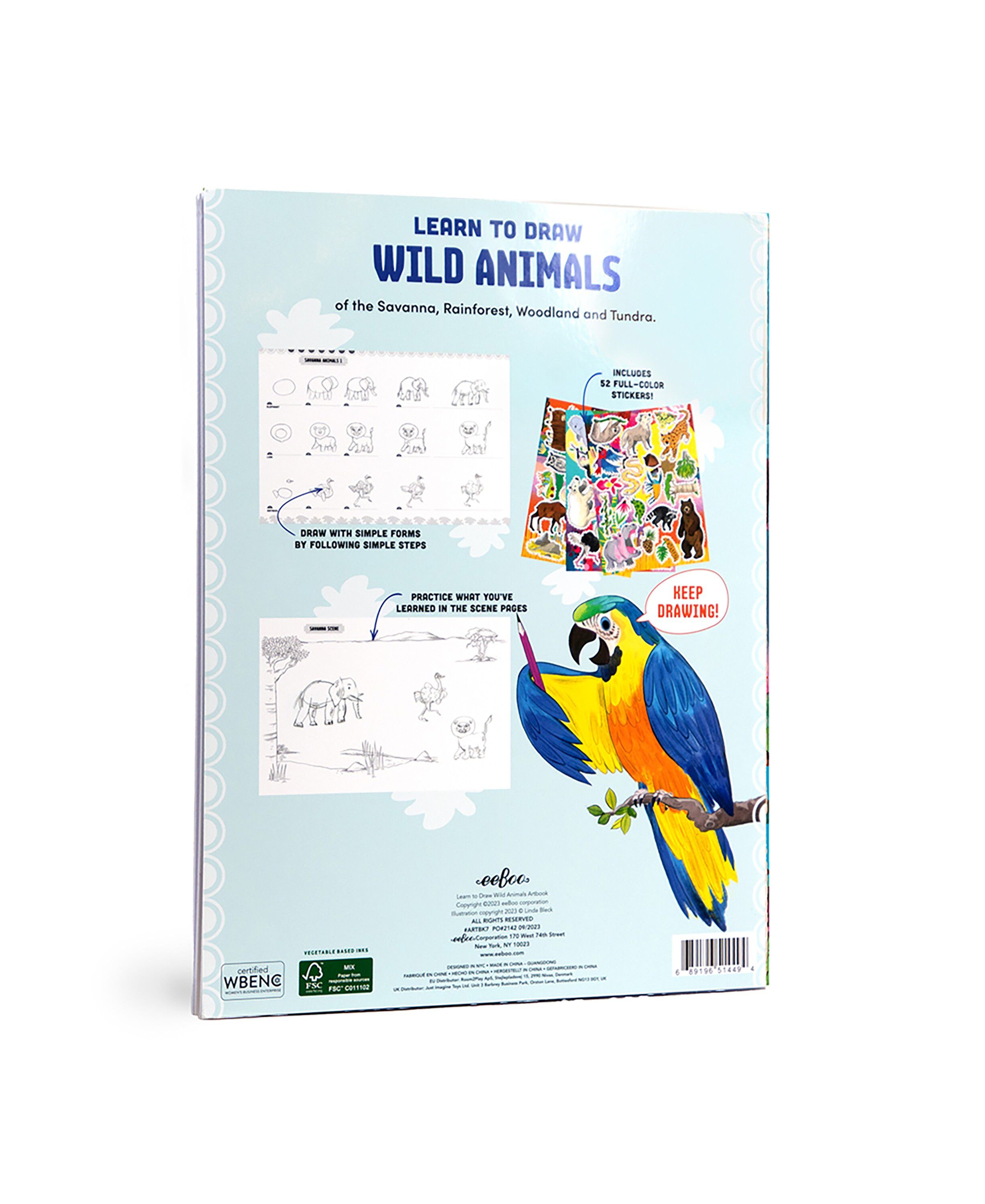 eeBoo - L&aelig;r at tegne - Vilde dyr