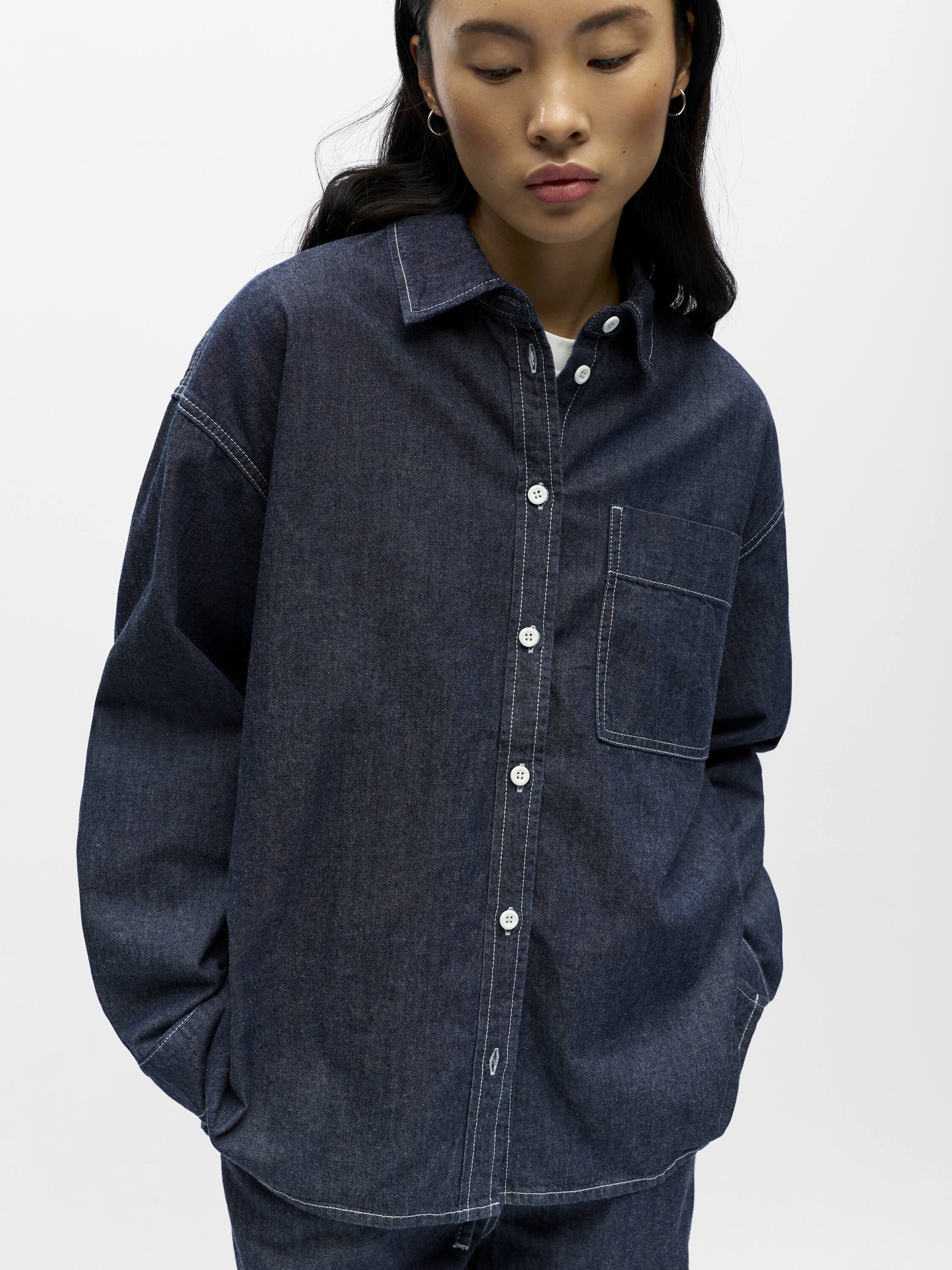 OBJGINA L/S LO DENIM SHIRT NOOS
