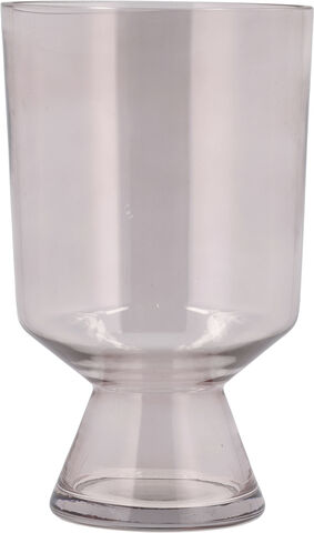 Vase Drum D15 x 24 cm Lyserød Glas