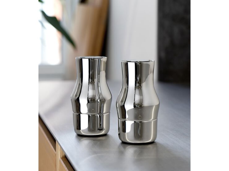 Salt- og peberkværnsæt Dorotea 14 cm Blankt stål