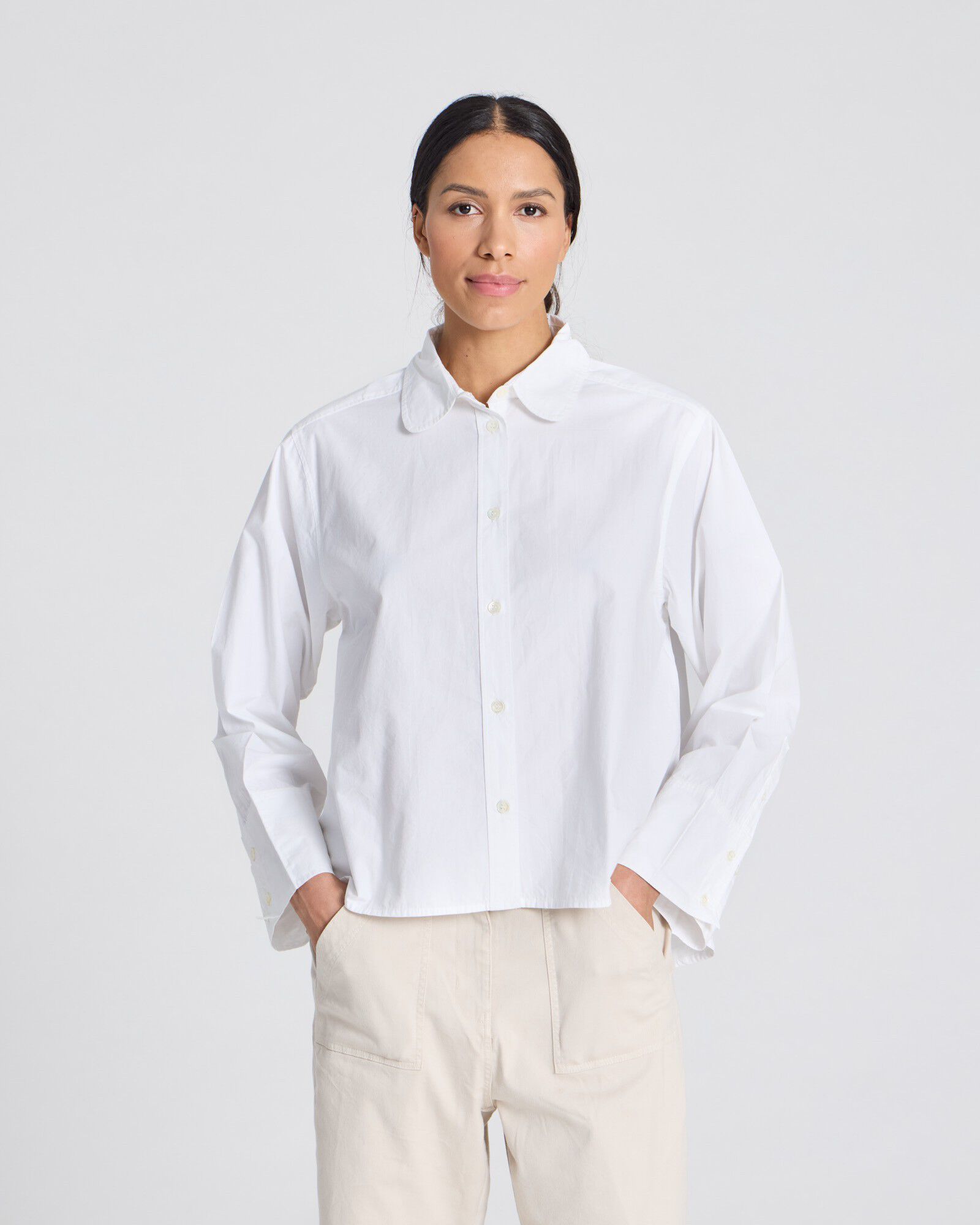 Flora Shirt Poplin Gots 243975