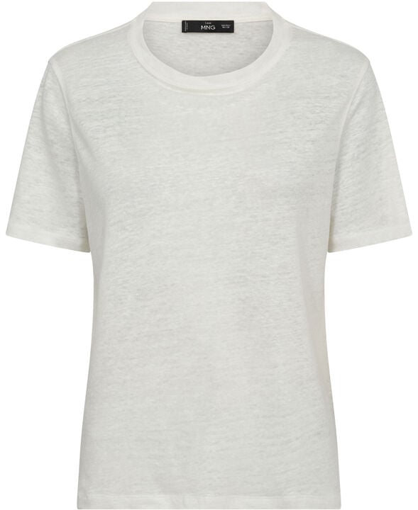 Short-sleeved linen t-shirt