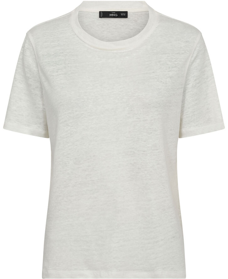 Short-sleeved linen t-shirt
