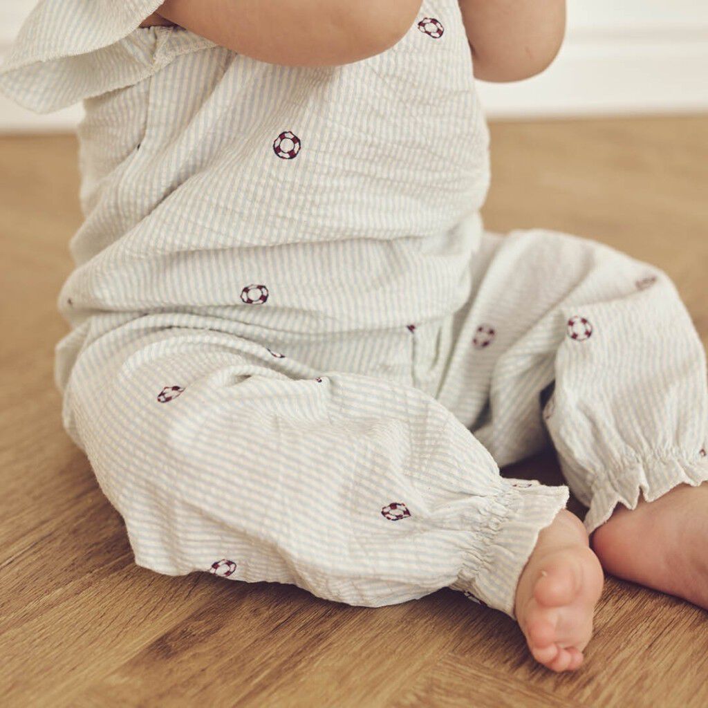 Seersucker stripe volume pants baby