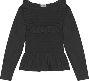 Cotton Poplin Smock Bluse