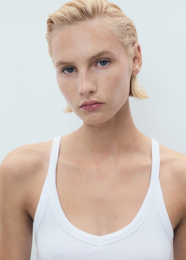 Cotton top with straps