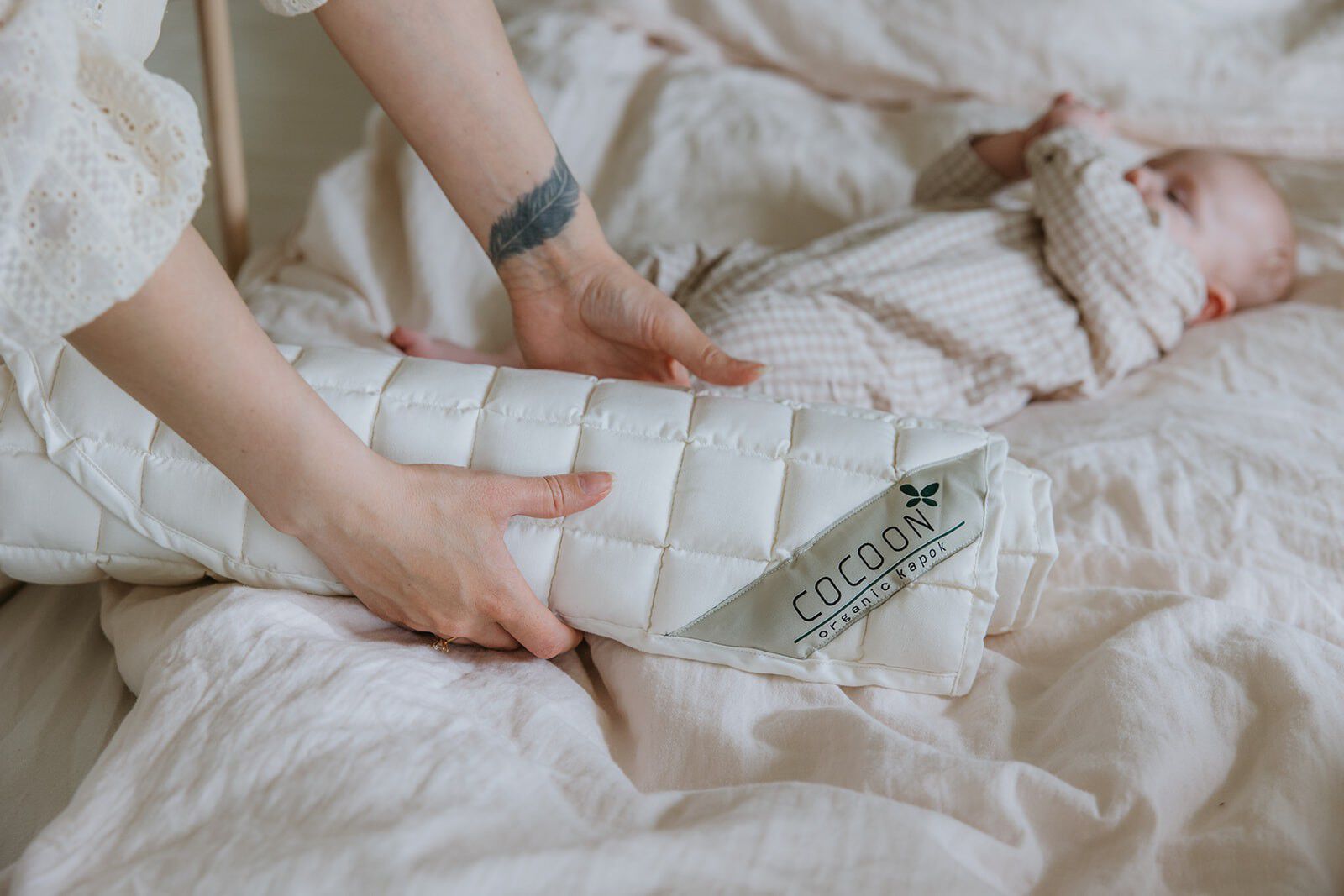 COCOON Kapok rullemadras til Babybay XXL, &oslash;kologisk - 58x105