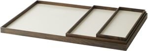Frame tray small smoked oak/beige