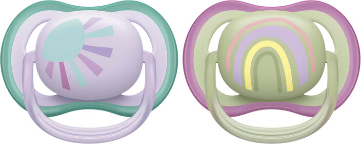Philips Avent ultra air sut - Pakke med 2 - 0-6m girl