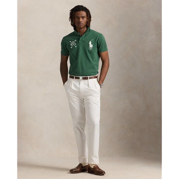 Custom Slim Fit Big Pony Mesh Polo Shirt