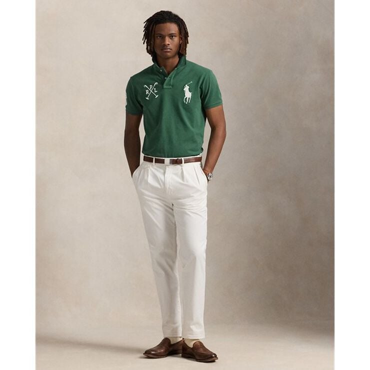 Custom Slim Fit Big Pony Mesh Polo Shirt