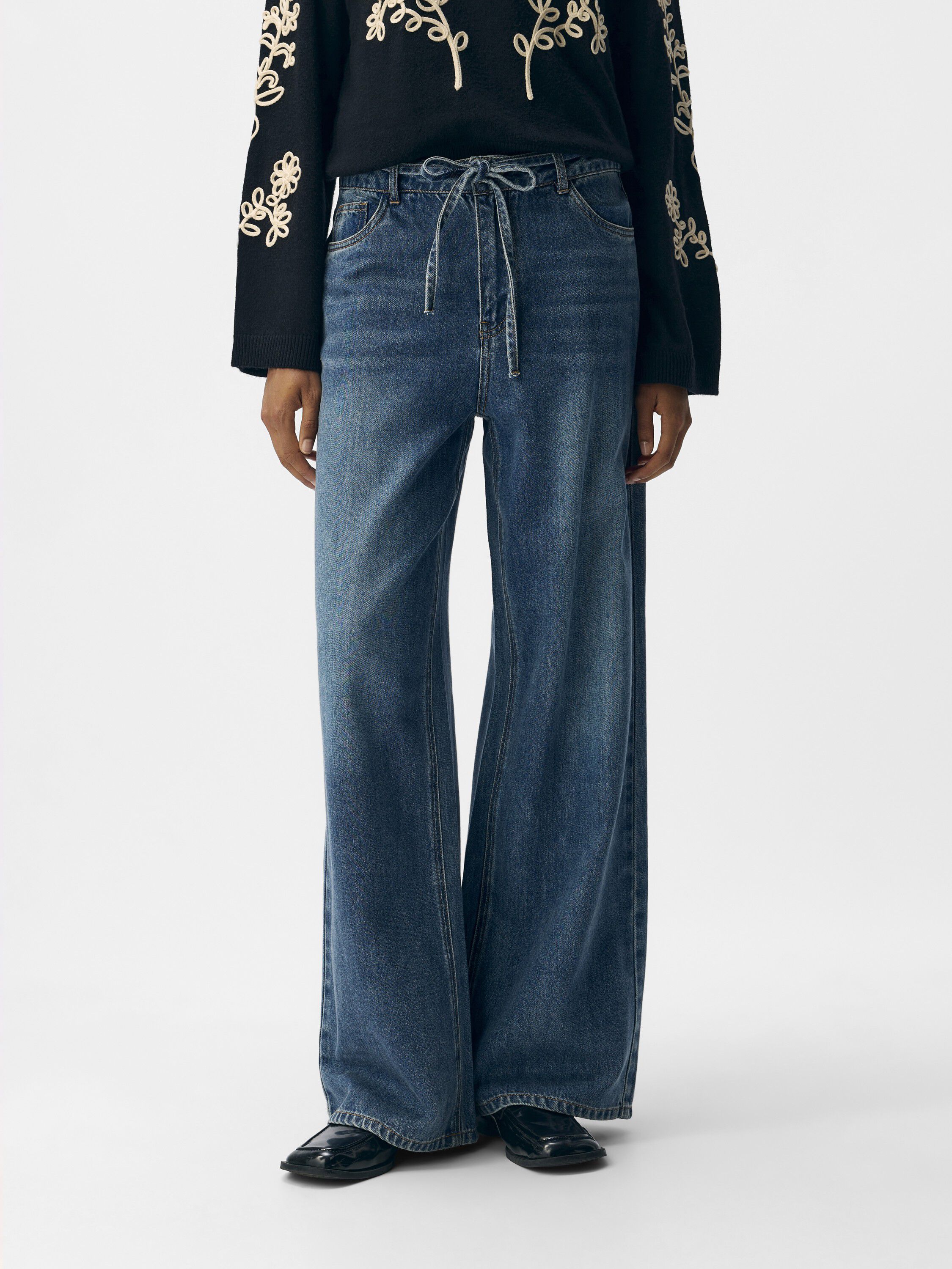 OBJROSIE MW WIDE JEANS NOOS