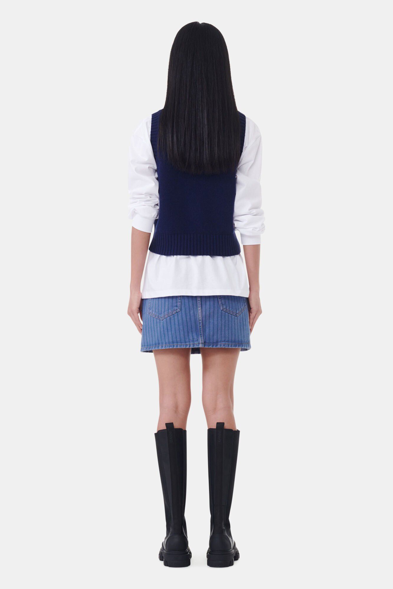 Graphic Soft Wool Mix Vest