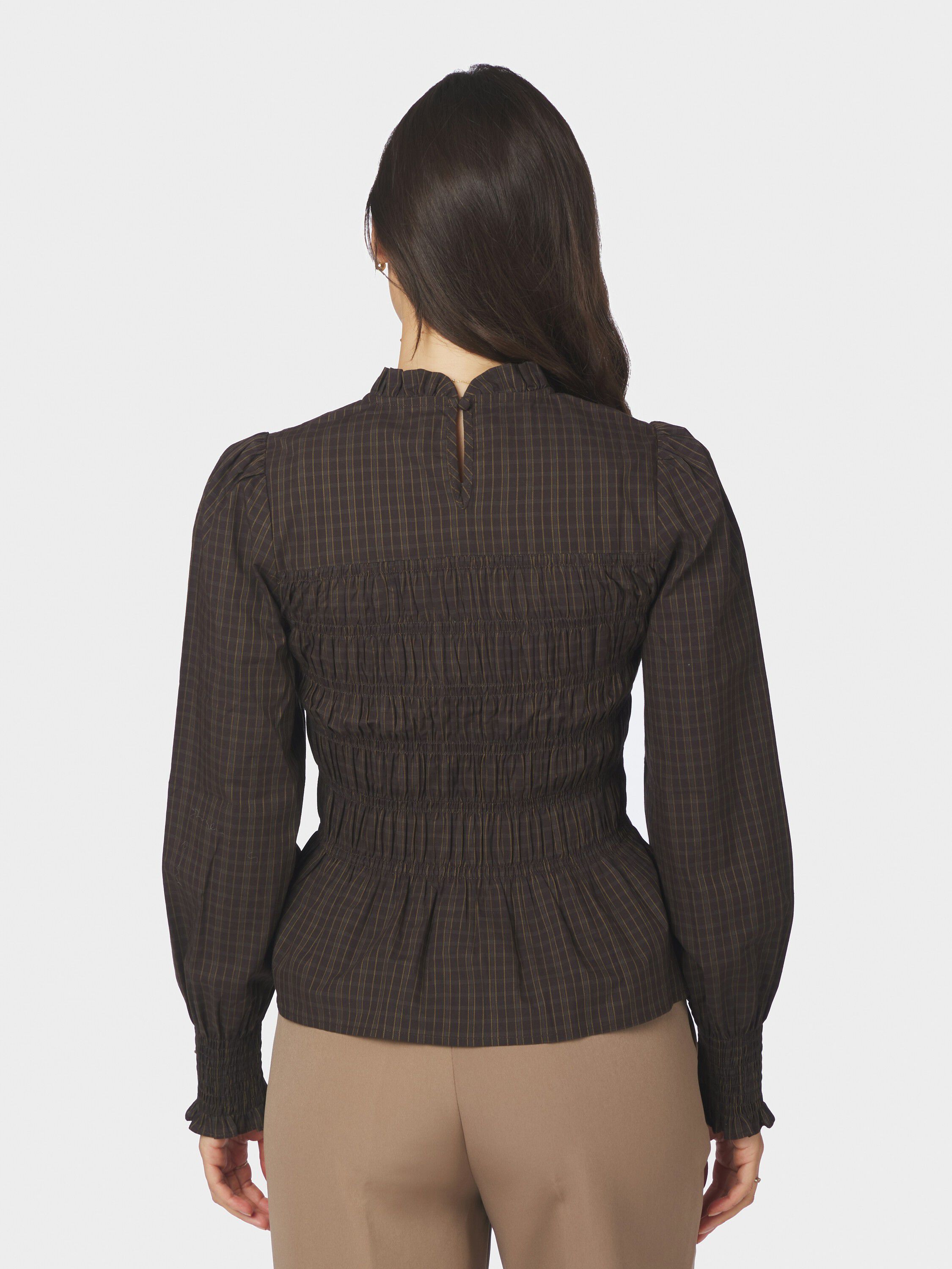 Possa Big Check Blouse