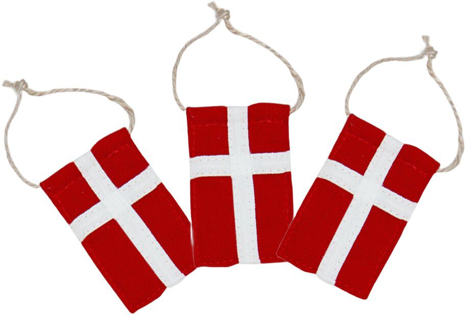 3 stk. Store pynteflag