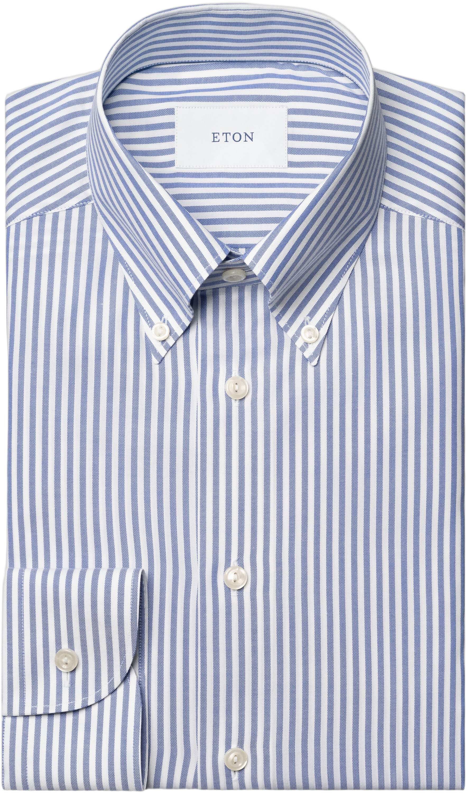 Contemporary Fit Mid blue Striped Signature Oxford Shirt