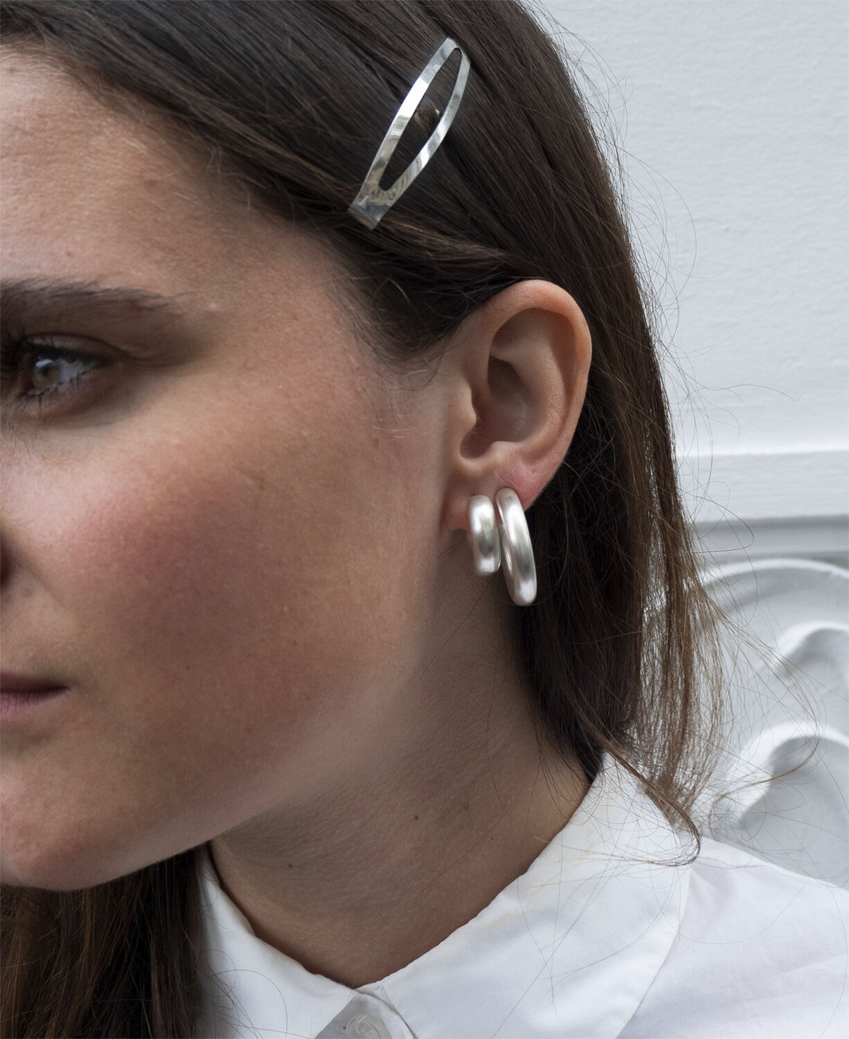 Chunky Hoop, Sterling silver