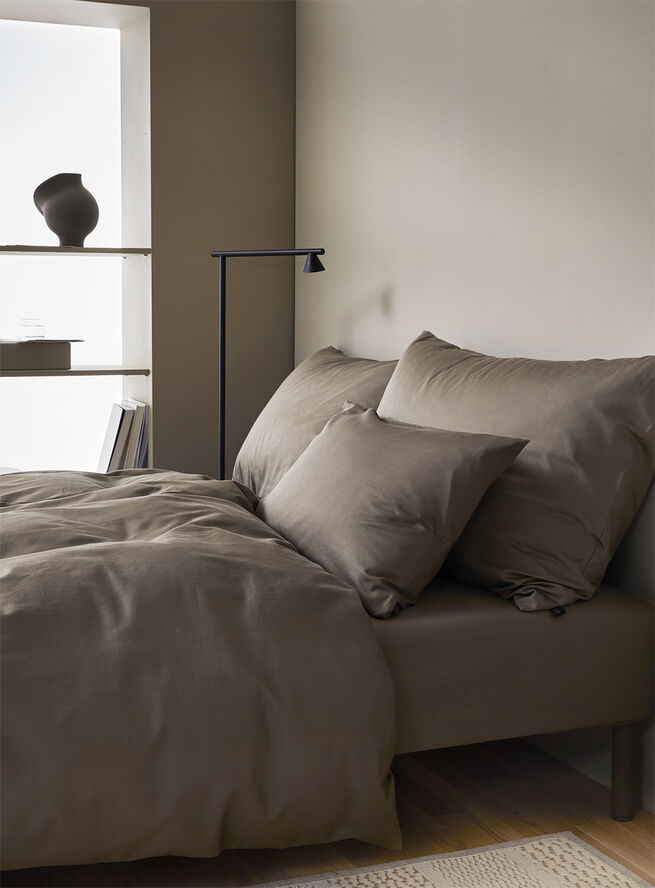 Harmoni stonewashed pudebetræk valnød