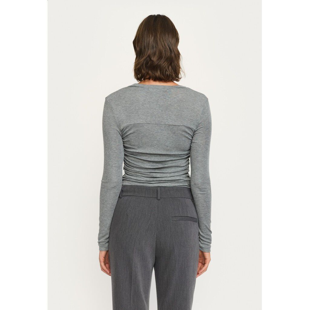 SRRoman Draped O-neck Top