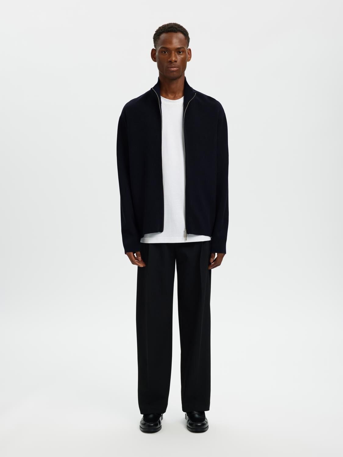 SLHTELLER FN RELAXED ZIP CARDIGAN N