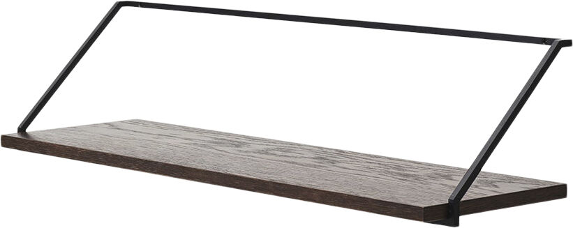 Rail, Shelf, 92x25, Blk, St. Oak