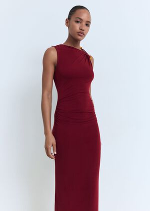 Midi-dress with jewel detail
