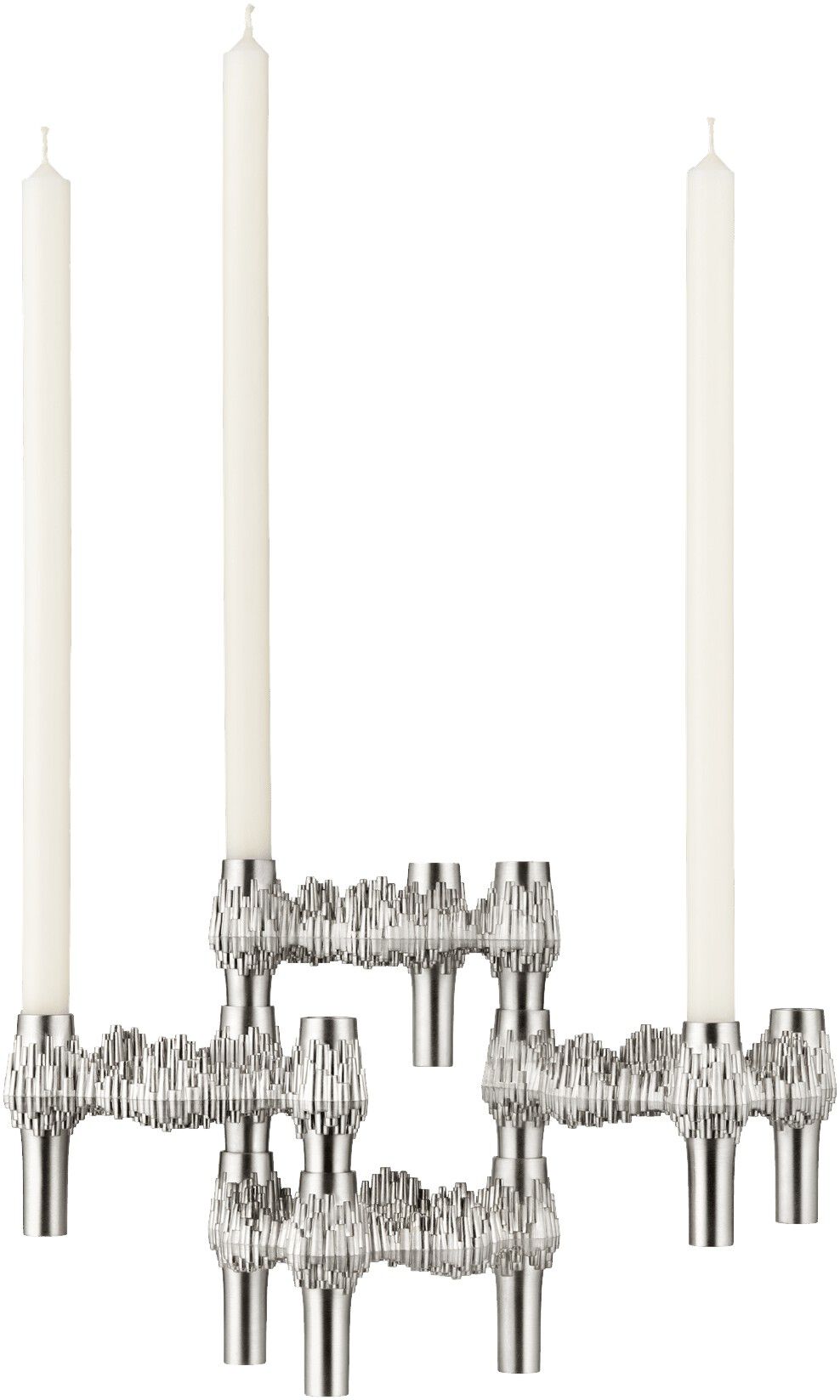 Quist candle holder - brushed chrome